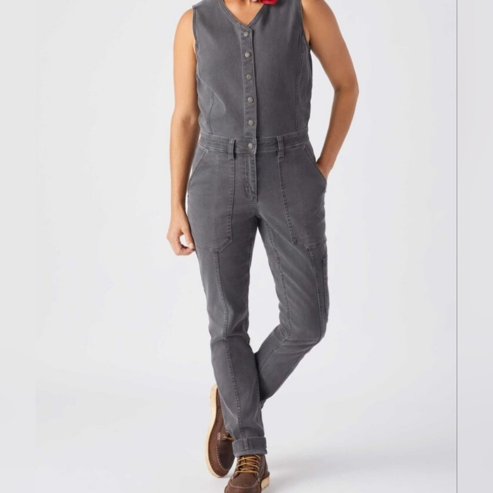 Duluth Trading Duluthflex Firehose Ltd Jumpsuit Coveralls Size 16 Charcoal Gray